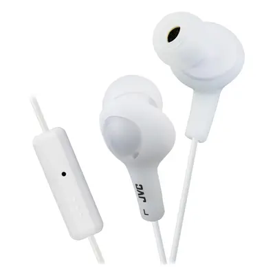 JVC HA-FR6 Gumy Plus In-Ear Headphones with Remote & Mic (White)