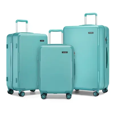 (Blue, 20/24/28 inch) 20/24/28 Minimalist Hard Shell ABS+PC Luggage Set With TSA Lock And 360Â° 