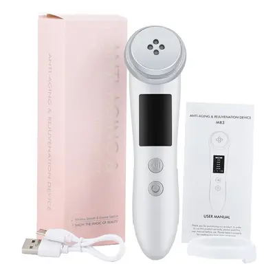 5 in RF EMS Micro Current Face Lifting Device Vibration LED Photo Therapy Skin Rejuvenation Wrin