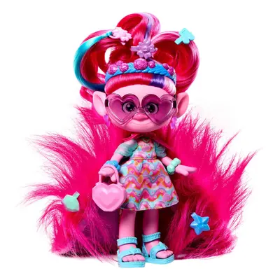 Trolls Band Together Fashion Doll & 10+ Accessories, Hairsational Reveals Queen Poppy with Trans