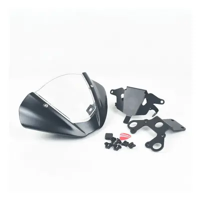 (Black transparent) Motorcycle Windshield Wind Screen Shield Deflector Cover Accessories For