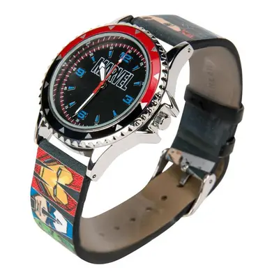 The Avengers Marvel Logo Overlay Analog Watch