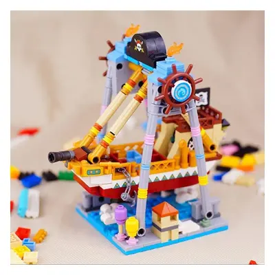 Loz Dream Amusement Park Pirate Ship Boat Architecture Model Diy Mini Blocks Bricks Building Toy