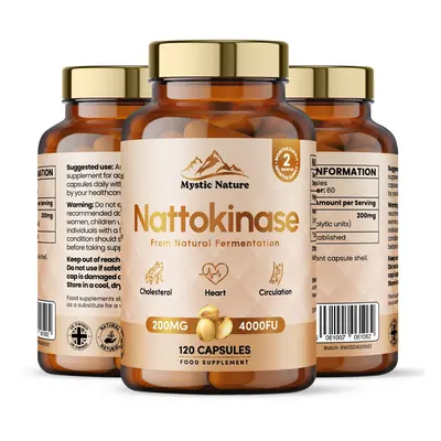 Nattokinase Capsules | MG | FU | 100% Natural Vegan Non-GMO Zero Additives | Protein Enzyme from