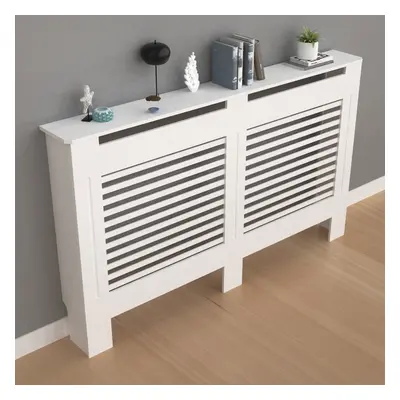 (Horizontal, Large x x 92cm) 92cm Tall Radiator Cover Modern Cabinet MDF Slats Wood Grill