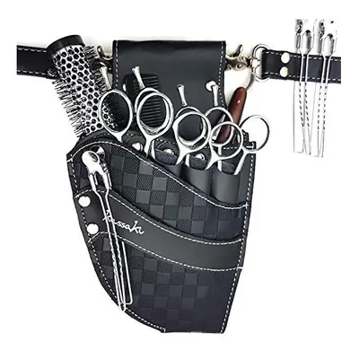 Hairdressing Scissor Pouch by Kassaki Black Check Tool Belt Bag Limited Edition