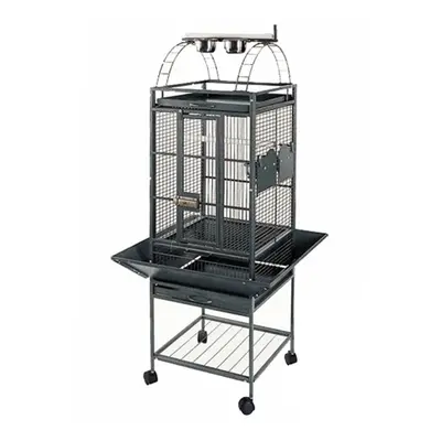 Strong Parrot Cage Villa Large Metal Bird Aviary Helios Silverstone Grey