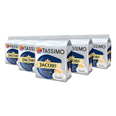 TASSIMO Jacobs Medaille d'Or Coffee Capsules Pods T-Discs Pack of 5, Drinks