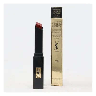 (309 Fatal Carmin) Yves Saint Laurent Rouge Pur Couture The Slim Velvet Radical 0.07oz New