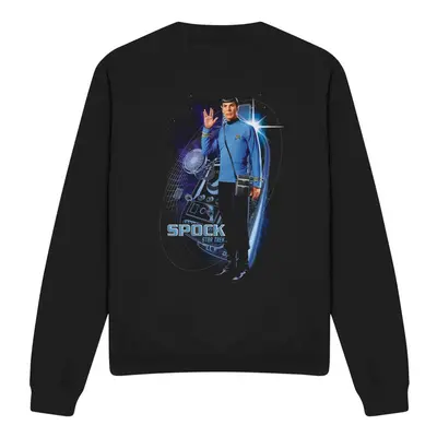 (S, Black) Star Trek Unisex Adult Galactic Spock Sweatshirt