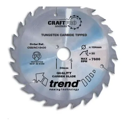 Trend CSB/NC18430A Blade TC nail cutting 184mm x teeth x 30mm