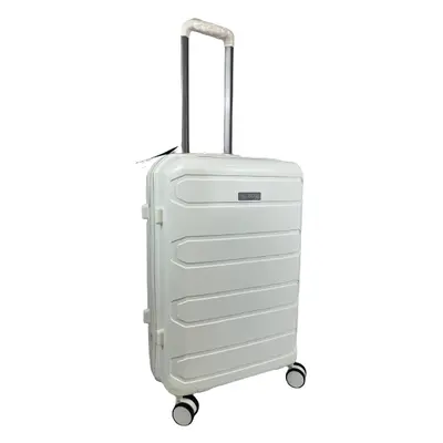 (White, Medium 24") Hampton&Stewart PP Wheel Hard Shell Suitcase