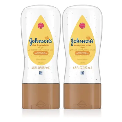 Johnson's Baby Oil Gel Enriched with Shea and Cocoa Butter Great for Baby Massage 6.5 fl. Oz Pac