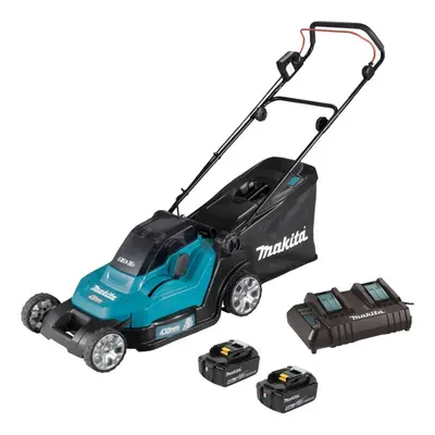 Makita DLM432 Twin 18v / 36v LXT Cordless 43cm Lawn Mower Soft Start x 5AH