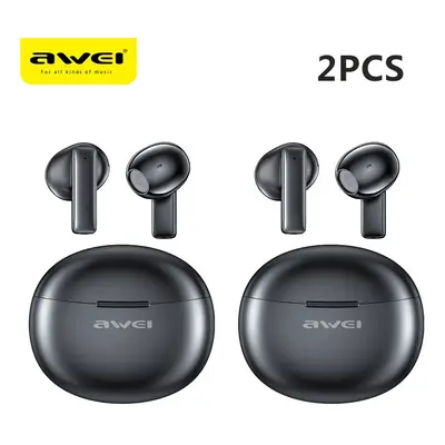 (Yellow) Awei T87 TWS Earbuds Wireless Bluetooth Earphones With Mic HD Call Noise