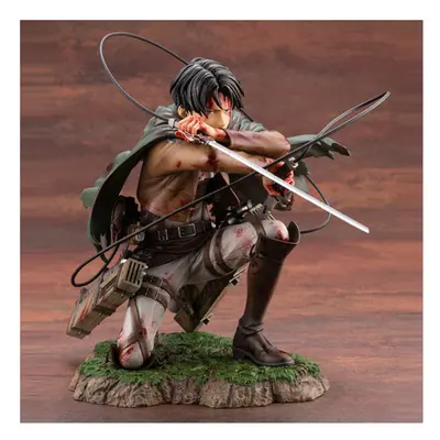 (18cm No Retail Box) Attack on Titans Levi Ackerman Action Anime Figura Kawai Eren Jaege Mikasa 