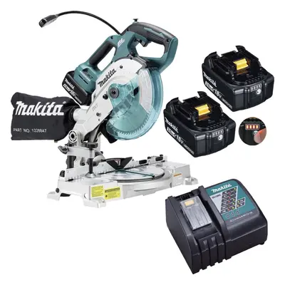 Makita 18v DLS600Z 165mm Cordless Brushless Double Bevel Mitre Saw x 3ah Batt