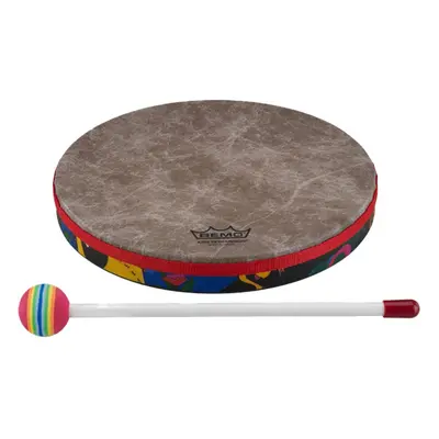 REMO Drum KIDS PERCUSSION Hand Drum 8"" Diameter 1.25"" Depth Fabric Rain Forest