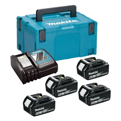 Makita BL1860 18v x 6.0ah Lithium Batteries DC18RC Fast Charger + Makpac Case