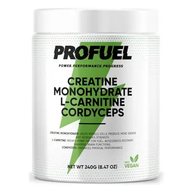 PROFUEL Creatine, L-Carnitine & Cordyceps Powder - 240g - Increase Strength & Performance - Gym 