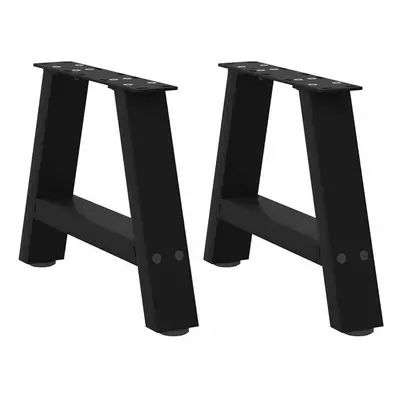 (black, x (30-31) cm) vidaXL Coffee Table Legs A-Shaped Desk Legs Metal Bar Stand DIY pcs Steel