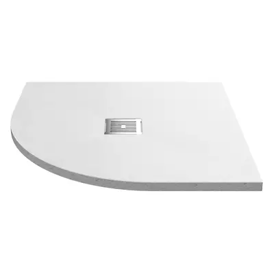 900mm Premium Slimline Quadrant Shower Tray - Slate White