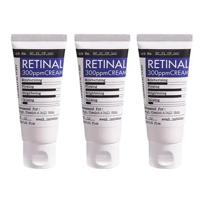 (3 pieces) Derma Factory Retinal 300ppm Cream, 30ml, Unit Popular Korean Cosmetics