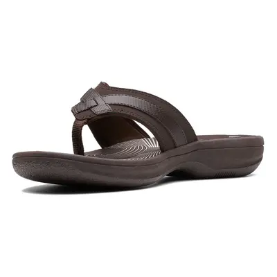 Clarks Women's Breeze Sea Flip-Flop Brown Synthetic/Brown Sole