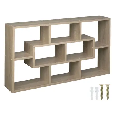 (Wood light, oak Sonoma) Floating Shelf | Wall Mounted Shelves Corner Unit Bookshelf Rustic Wood