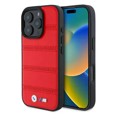 BMW Perforated Stitched Line Case with MagSafe for iPhone Pro Max 6.9" Red - BMHMP16X23PUSPR