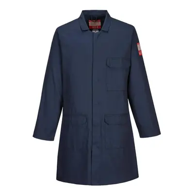 (M, Navy) Portwest Mens Standard Flame Resistant Coat