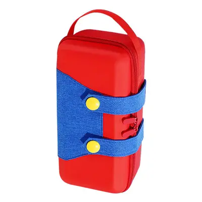 (Red and Blue) Portable NS Carrying Case Fashion Storage Bag Shockproof Cover Protective Compati