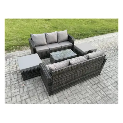 Fimous Outdoor Garden Furniture Sets Seater Wicker Rattan Furniture Sofa Sets with Seater Sofa B