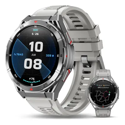 OUKITEL BT12 Military Smart Watch for Men GPS (Answer/Make Calls) 480mAh Smartwatch 5ATM Waterpr