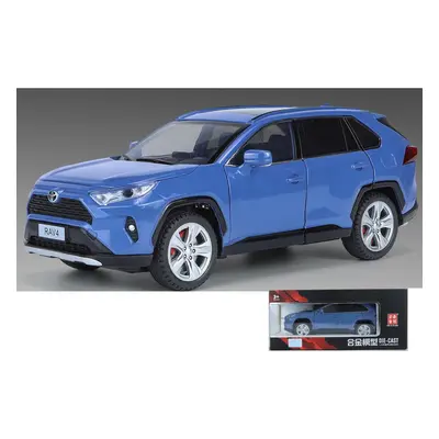 (blue, 1/24-Size:20*9.5*7.3cm) 1/24 Scale Toyota Rav Car Model Alloy Diecast Pull Back With Car 