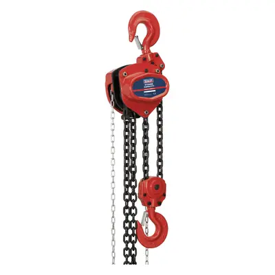 5 Tonne Chain Block - Hardened Alloy Chains - 3m Drop - Mechanical Load Brake