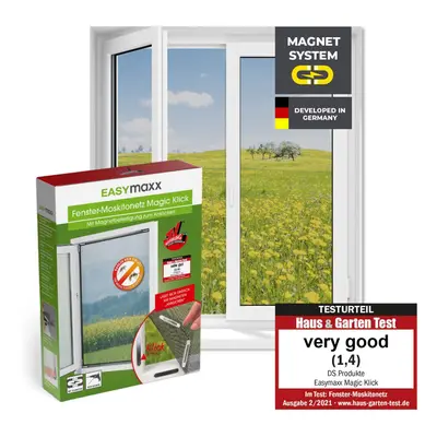 EASYmaxx fly screen for windows with Magic Click | Mosquito net can be individually cut to size 