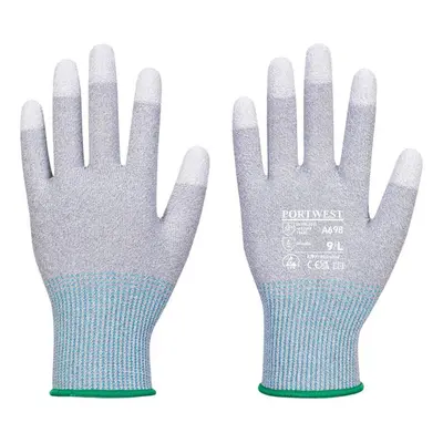 (6, Grey/White) Portwest Unisex Adult A698 - MR13 ESD Safety Gloves (Pack of 12)