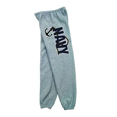 Navy Anchor Mens Sweatpant Grey - 2XL