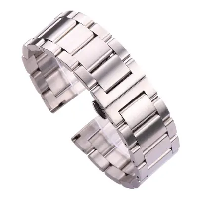 (as the picture, 21mm) Watchband Stainless Steel Watch Band Bracelet 20 22 24mm Women Men Solid 