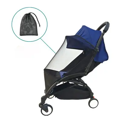 (black) Baby Stroller Accessories Mosquito Net For Yoyo Yoyo2 With Foot Pocket 1:1 Material Flyi