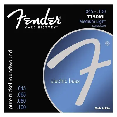 Fender Originals String Set For Electric Bass-7150ML (045/100) - Pure Nickel,0737150405