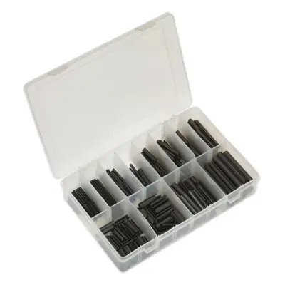 300 PACK - Assorted Size Slotted Spring Pins - Black Metric Roll Pin Set - Case