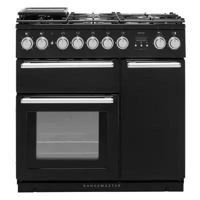 Rangemaster Nexus 90cm Dual Fuel Range Cooker - Black - A/A Rated