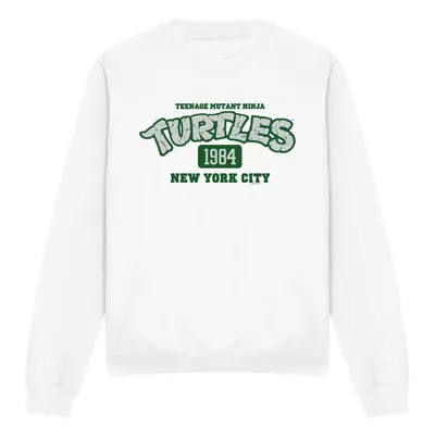 (M, White) Teenage Mutant Ninja Turtles Unisex Adult Est NYC Sweatshirt