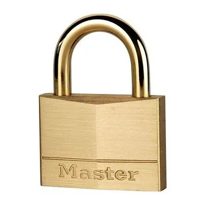 Master Lock Solid Brass 50mm Padlock With Brass Plated Shackle