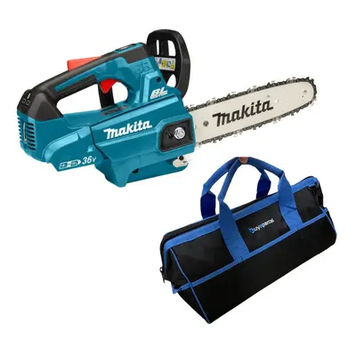 Makita DUC256Z Twin 18v / 36v LXT Cordless Lithium Ion Chainsaw 250mm Bare + Bag