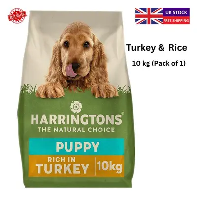 (Puppy Dry Dog Food Turkey & Rice - 10kg) Harringtons Complete Dry Dog Food