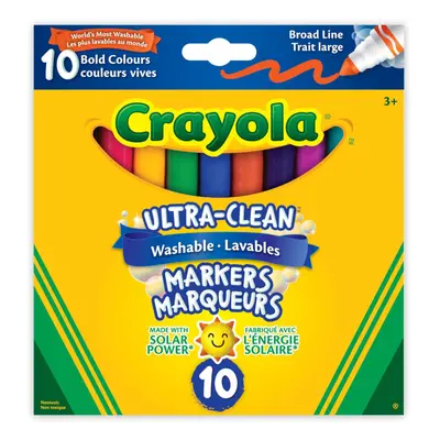 Crayola 10-Count Washable Ultra-Clean Broad Line Markers Bold