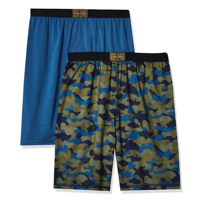 Calvin Klein Boys' Little Lounge Pajama Shorts Pack Green/Dark Blu